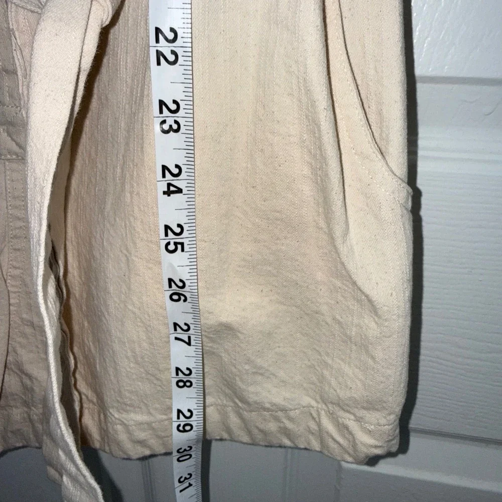 Kittenish Women's Beige Utility Romper Belted Button Front Sleeveless Size M 188 - Picture 11 of 13